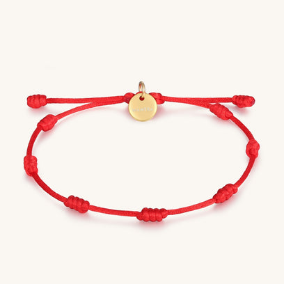 7 Knots - red string thread of protection bracelet