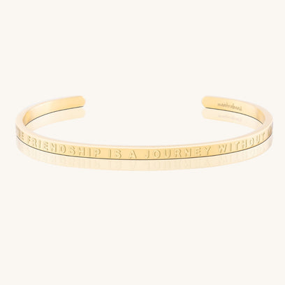 A True Friendship Is A Journey Without An End - Whisper Hidden Message Inspirational Mantra Bracelet - MantraBand