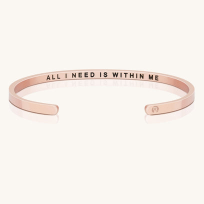 All I Need Is Within Me - Within Hidden Message Inspirational Mantra Bracelet - MantraBand
