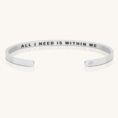 All I Need Is Within Me - Within Hidden Message Inspirational Mantra Bracelet - MantraBand