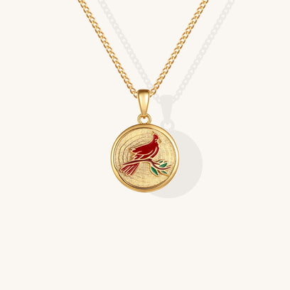 Red Cardinal Bird Necklace - Always In My Heart - Mantra Brand Talisman Jewelry