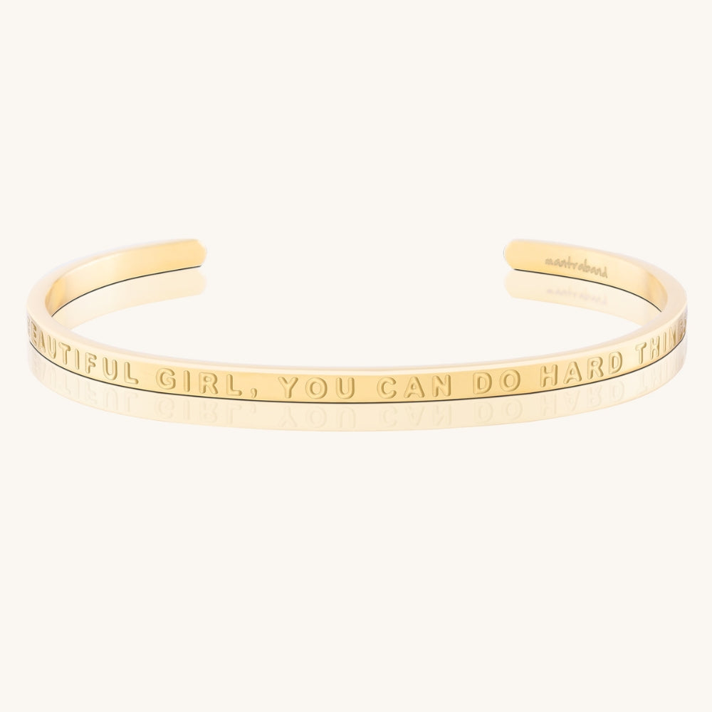 Beautiful Girl You Can Do Hard Things Bracelet
