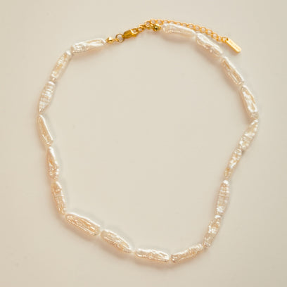 Goddess - Biwa Stick Pearl Necklace Chain - Mantra Brand Jewelry