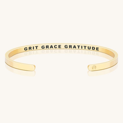 Grit Grace Gratitude - Within Hidden Message Inspirational Mantra Bracelet - MantraBand