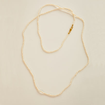 I Am Abundant - Pearl Necklace Chain - Mantra Brand Jewelry