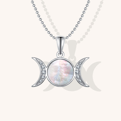 Goddess Triple Moon  Necklace - I Am Divine - Mantra Brand Talisman Jewelry