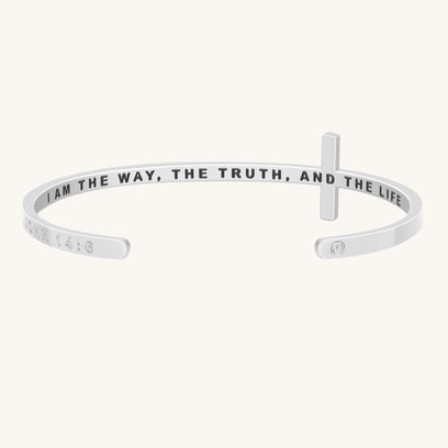 Cross Bracelet - Bible Verse John 14:6 - I Am The Way, The Truth, And The Life - Mantra by MantraBand