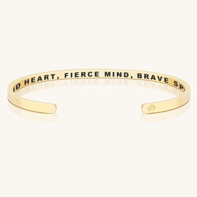 Kind Heart Fierce Mind Brave Spirit - Within Hidden Message Inspirational Mantra Bracelet - MantraBand
