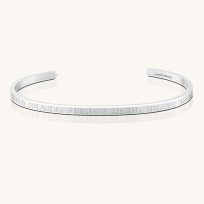 Kind Heart Fierce Mind Brave Spirit - Whisper Hidden Message Inspirational Mantra Bracelet - MantraBand