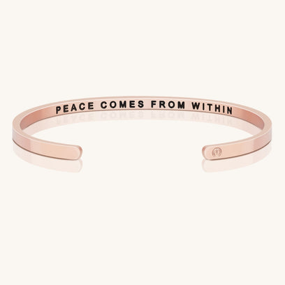 Peace Comes From Within - Within Hidden Message Inspirational Mantra Bracelet - MantraBand