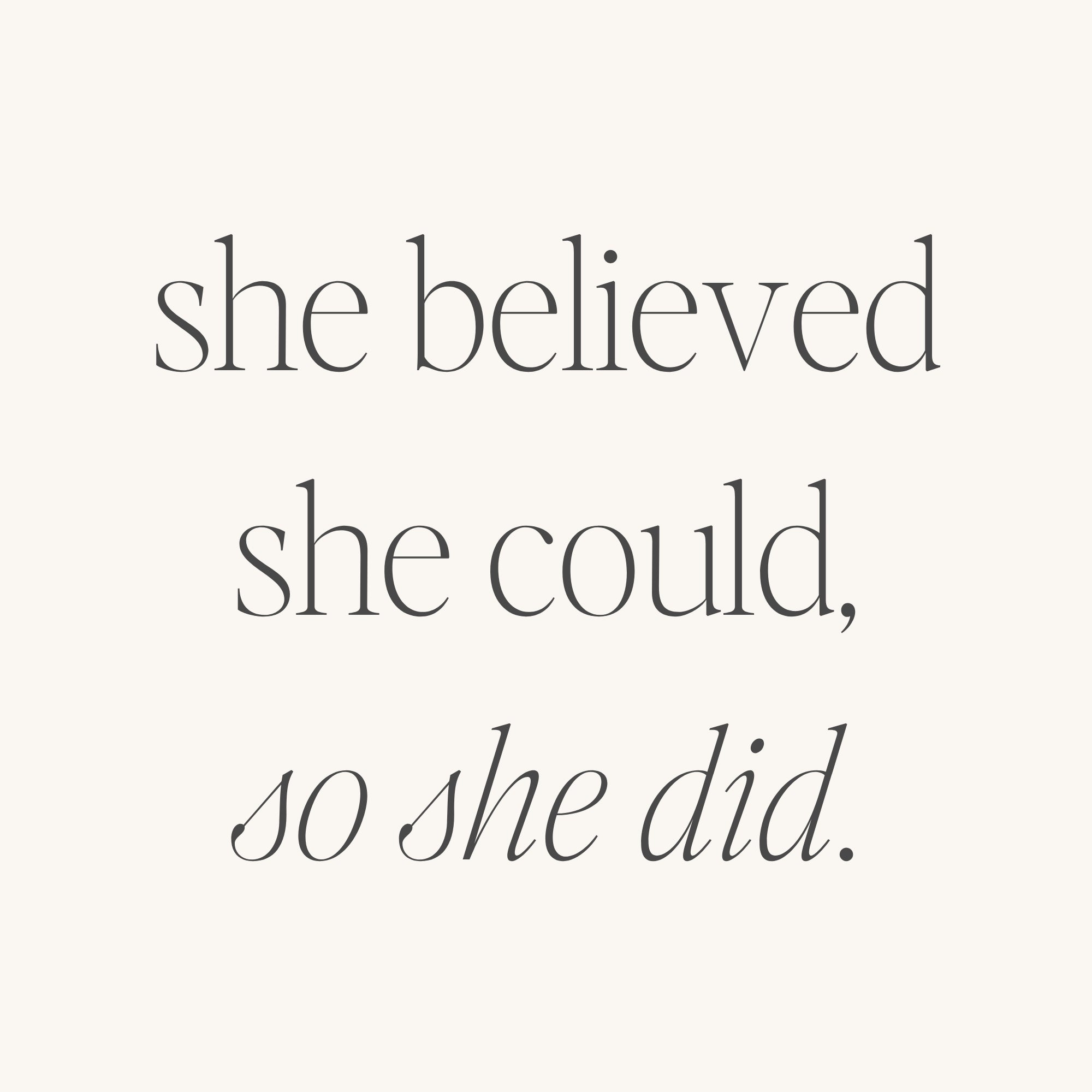 She Believed She Could, So She Did bracelet - MantraBand