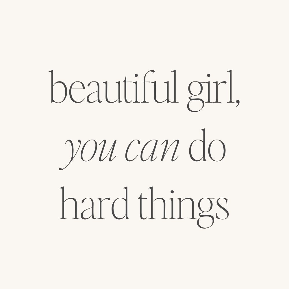 Beautiful Girl, You Can Do Hard Things bracelet - MantraBand