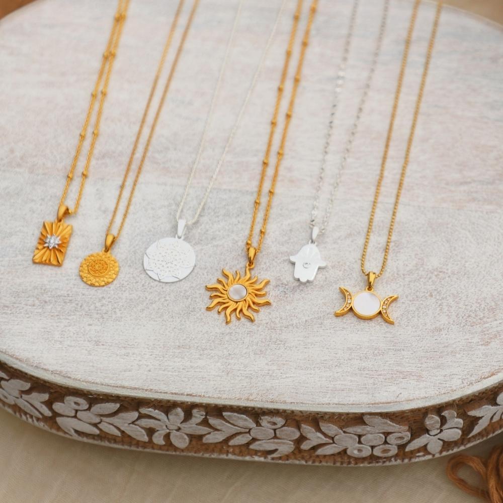 Sun  Necklace - Be The Light - Mantra Brand Talisman Jewelry