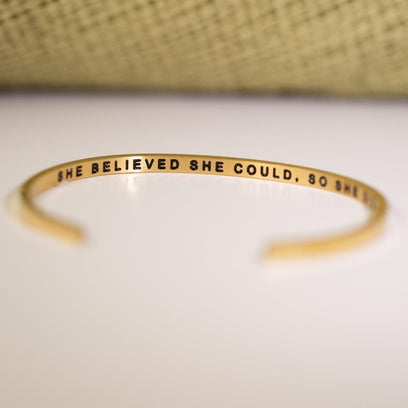 She Believed She Could, So She Did bracelet - MantraBand
