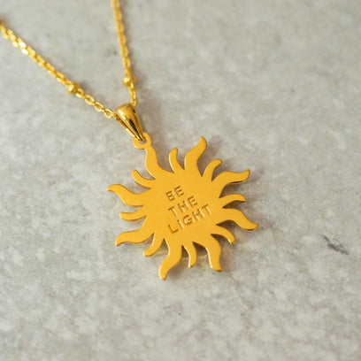 Sun  Necklace - Be The Light - Mantra Brand Talisman Jewelry