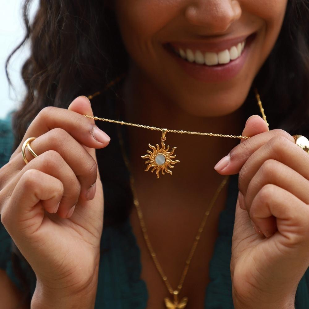 Sun  Necklace - Be The Light - Mantra Brand Talisman Jewelry