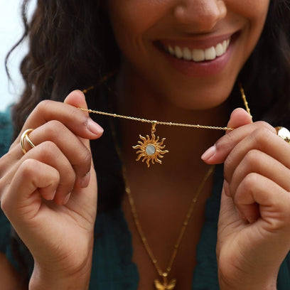 Sun  Necklace - Be The Light - Mantra Brand Talisman Jewelry