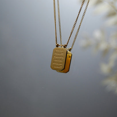 Kind Heart Fierce Mind Brave Spirit - note to self mantra personal message dainty pendant necklace - Mantra by MantraBand