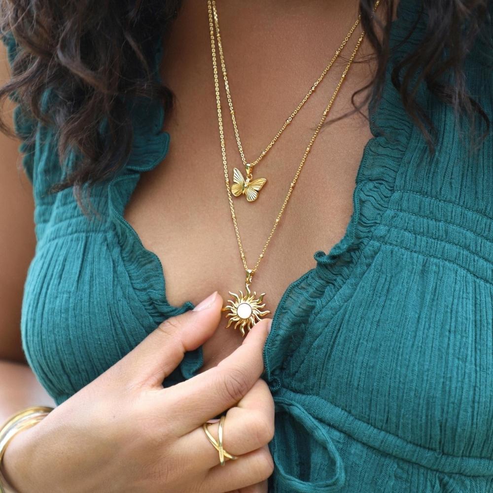 Sun  Necklace - Be The Light - Mantra Brand Talisman Jewelry