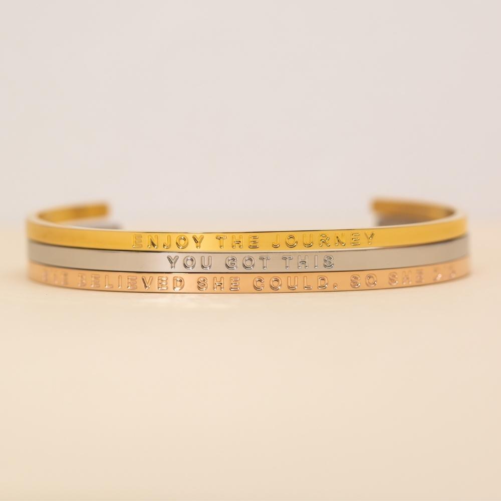 She Believed She Could, So She Did bracelet - MantraBand