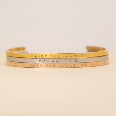 She Believed She Could, So She Did bracelet - MantraBand