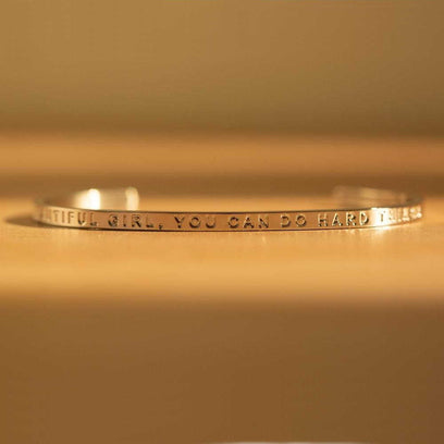 Beautiful Girl, You Can Do Hard Things bracelet - MantraBand
