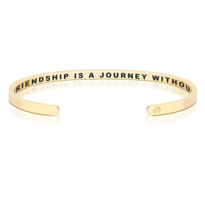A True Friendship Is A Journey Without An End - Within Hidden Message Inspirational Mantra Bracelet - MantraBand
