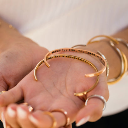 Beautiful Girl, You Can Do Hard Things bracelet - MantraBand