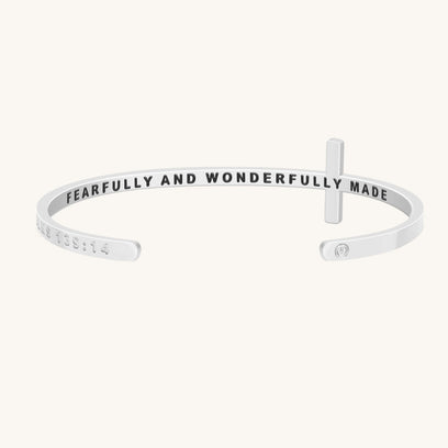 Cross Bracelet - Bible Verse Psalm 139:14 - Fearfully And Wonderfully Made - Mantra by MantraBand