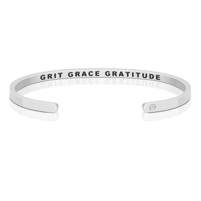 Grit Grace Gratitude - Within Hidden Message Inspirational Mantra Bracelet - MantraBand