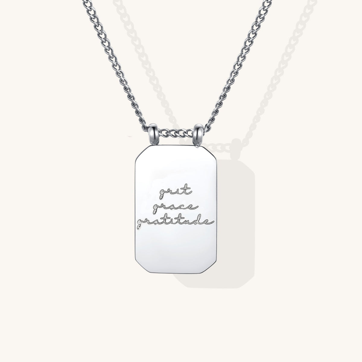 Grit Grace Gratitude Note to Self necklace Mantra by MantraBand