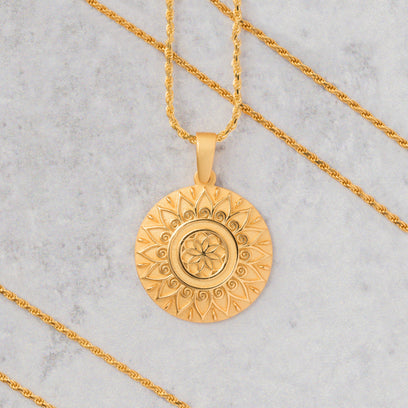 I Am Whole - Mandala Affirmation Pendant - Mantra Brand Jewelry
