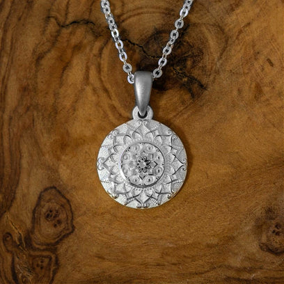 I Am Enough - Mandala Affirmation Pendant - Mantra Brand Jewelry
