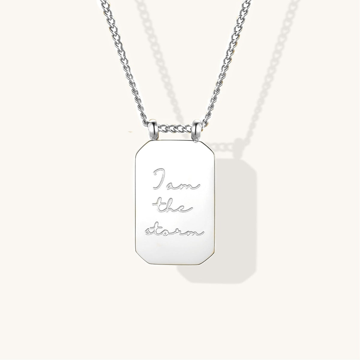 I Am The Storm Note to Self necklace Mantra by MantraBand
