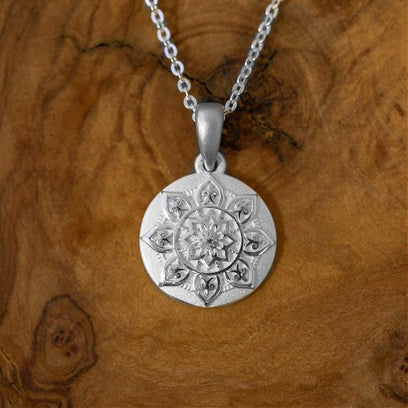 I Am Worthy - Mini Mandala Affirmation Pendant - Mantra Brand Jewelry