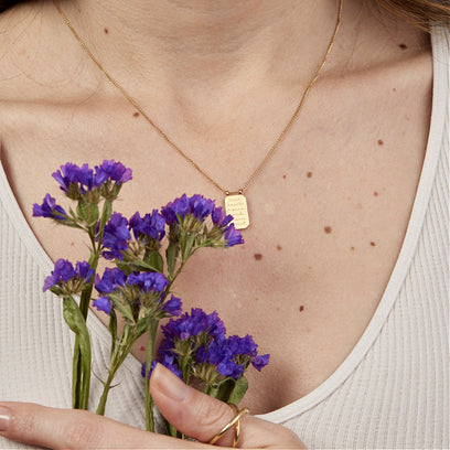 Kind Heart Fierce Mind Brave Spirit - note to self mantra personal message dainty pendant necklace - Mantra by MantraBand