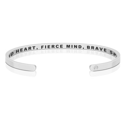 Kind Heart Fierce Mind Brave Spirit - Within Hidden Message Inspirational Mantra Bracelet - MantraBand