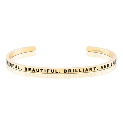 Powerful, Beautiful, Brilliant, And Brave bracelet - MantraBand