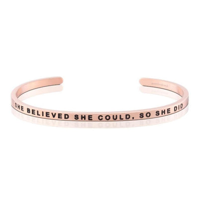 She Believed She Could, So She Did bracelet - MantraBand