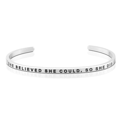 She Believed She Could, So She Did bracelet - MantraBand