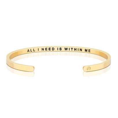 All I Need Is Within Me - Within Hidden Message Inspirational Mantra Bracelet - MantraBand