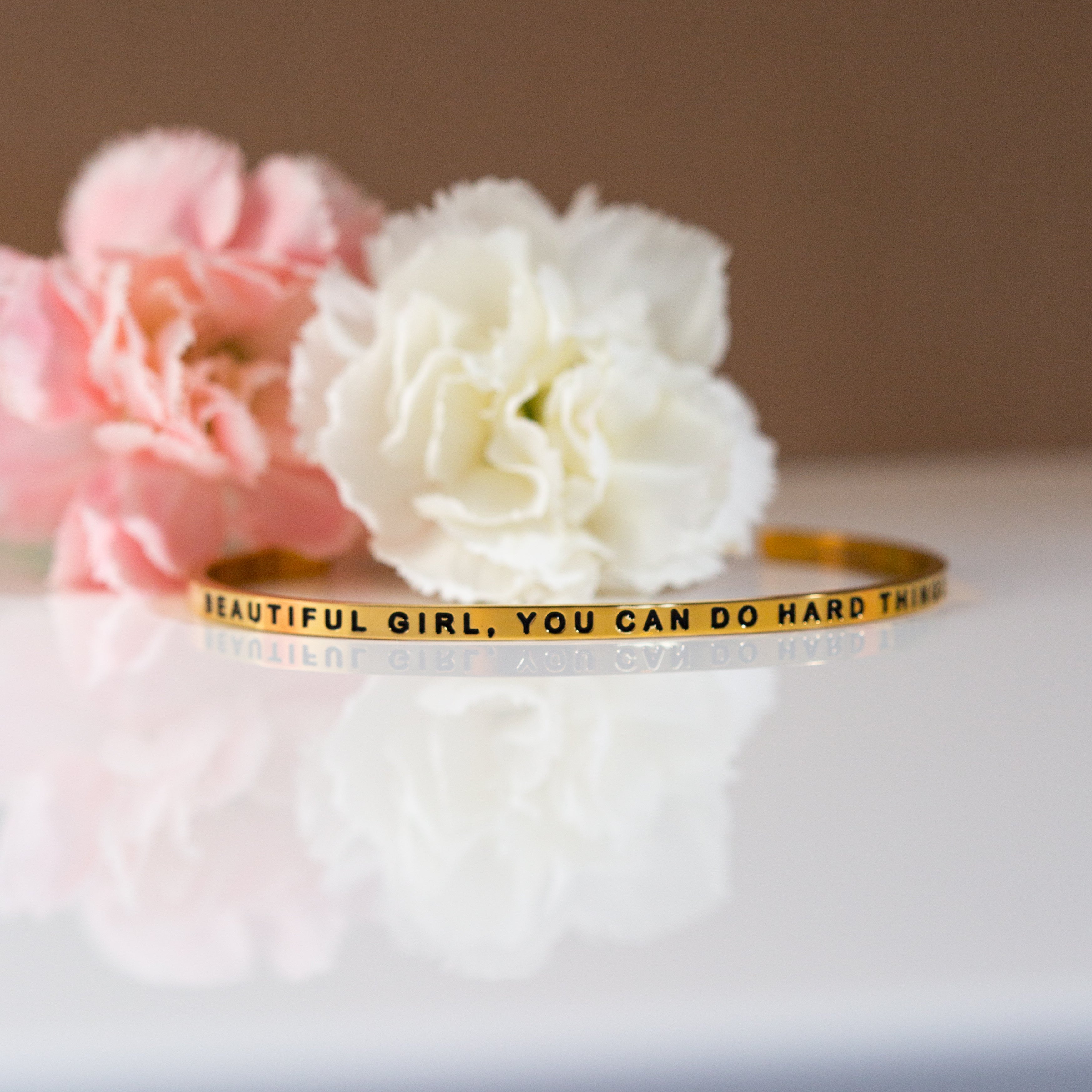 Beautiful Girl, You Can Do Hard Things bracelet - MantraBand