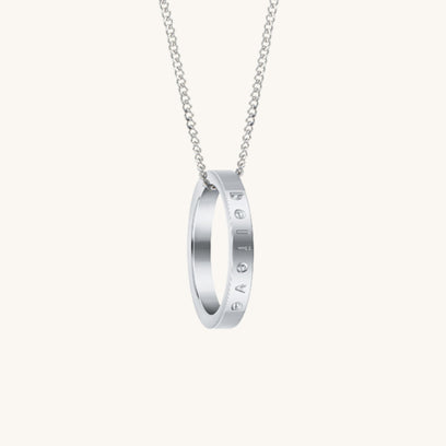 Believe (shiny) fidget ring necklace