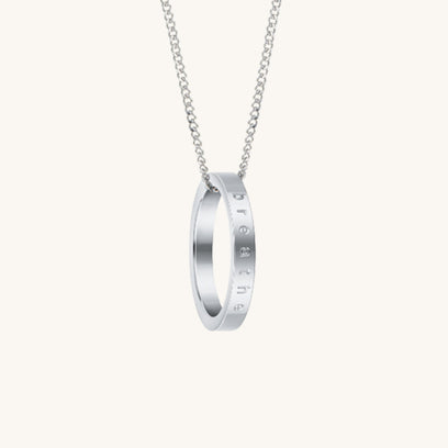 Breathe (shiny) fidget ring necklace
