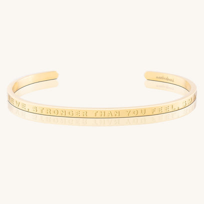Braver Stronger Smarter - Whisper Hidden Message Inspirational Mantra Bracelet - MantraBand
