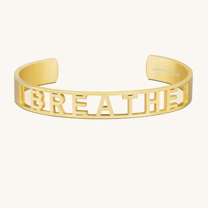 Breathe - Cut Out Adjustable Cuff Bracelet - MantraBand