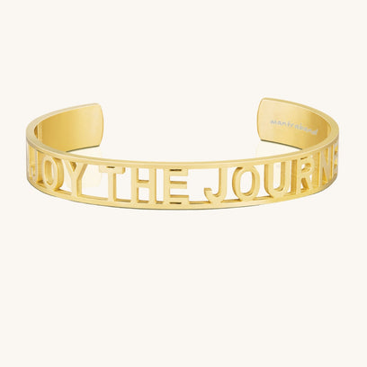 Enjoy The Journey - Cut Out Adjustable Cuff Bracelet - MantraBand