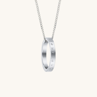 Fearless (shiny) fidget ring necklace