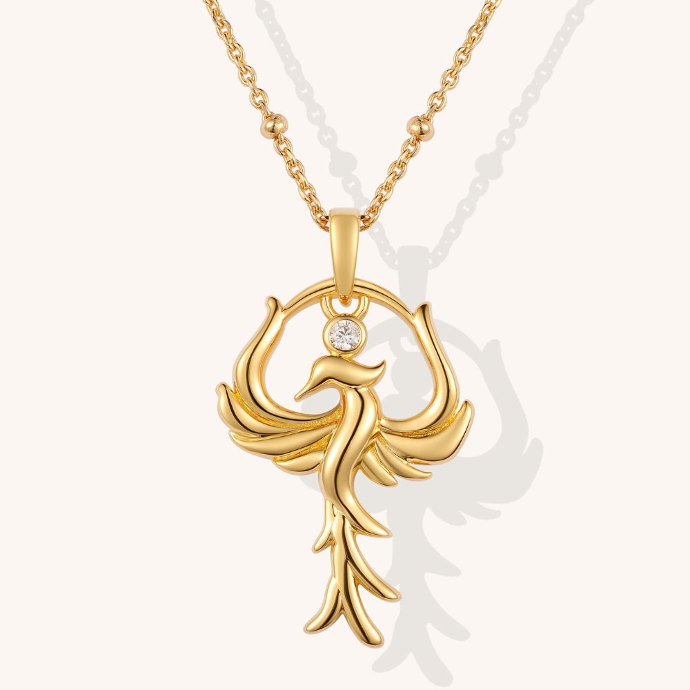 Gold phoenix pendant hotsell
