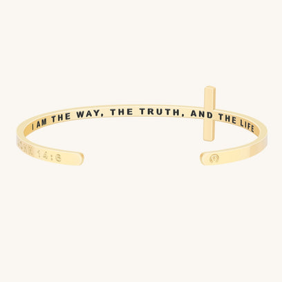 Cross Bracelet - Bible Verse John 14:6 - I Am The Way, The Truth, And The Life - Mantra by MantraBand